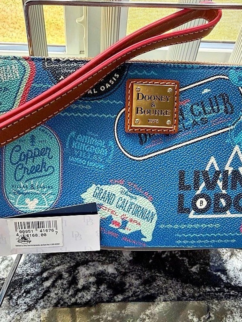 NWT Dooney & Bourke Disney Parks Resort Stamps Continental Clutch Wallet